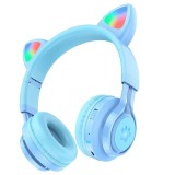 Cumpara ieftin Casti wireless, Hoco, Stereo, 3.5mm, 10h, Albastru