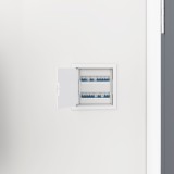 vidaXL Panouri de acces 2 pcs Alb cu col. crem + acoperiș anthra, tub argint &icirc;nchis ca mostră și legătură Plastic ABS