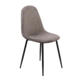 Scaun living si bucatarie BUC 237X, catifea, picioare metalice, spatar curbat, 100 kg