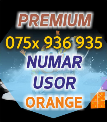 Numar PREMIUM Orange VIP - 075x.936.935 - Platina Usor aur numere usoare cartele foto