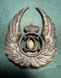 Insigna observator aerian Carol 2 perioada 1930 1940 varianta argintata
