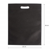 Sacoșe non-woven Blaster 25x30cm (set 50 buc) - Negru