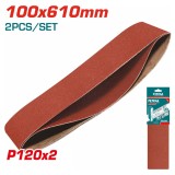 Set 2 bucati hartie abraziva Total pentru slefuitor 100X610mm, P120