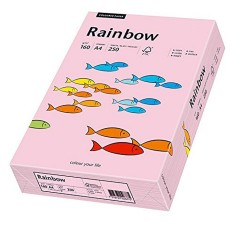 Carton A4 Rainbow 160 g/mp 250 coli/top roz pastel