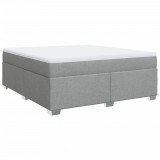 Cumpara ieftin Pat continental, gri deschis, 180x200 cm, material textil