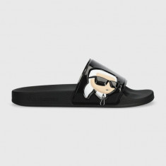 Karl Lagerfeld papuci KONDO femei, culoarea negru, KL80906N