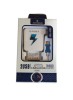 Incarcator Universal Usb cu 2 Porturi Luminate si Cablu Micro Usb culoare Albastru, Elworld