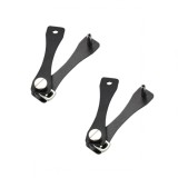 Pachet 2 Organizatoare Chei Aluminiu Negru Ideallstore, Tip Breloc, Compact Flex, Ajustabil, 6-10 Chei