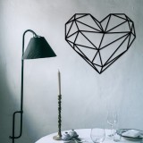 Cumpara ieftin Tablou metalic Heart Negru 47x40 cm