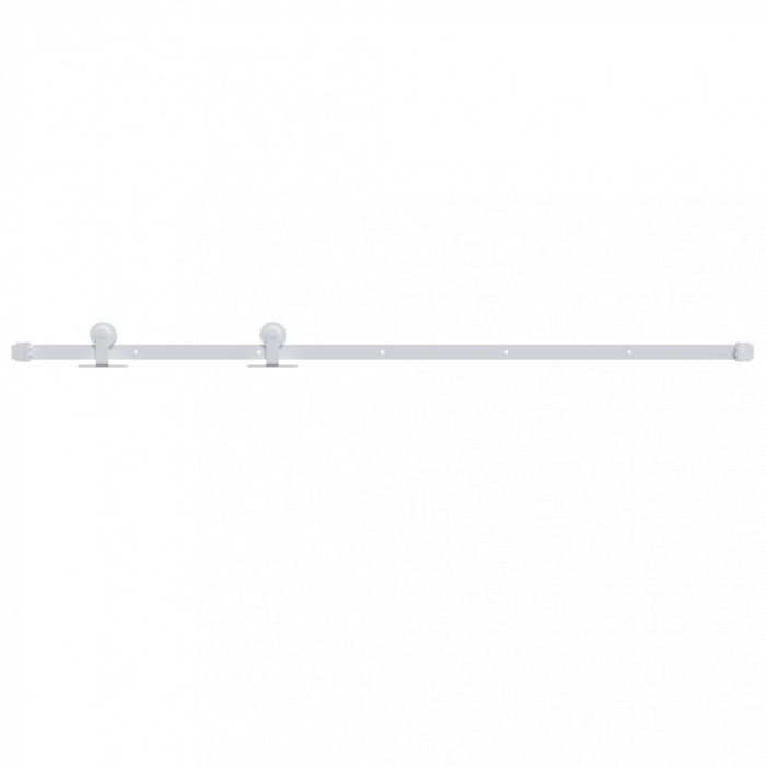 Set feronerie pentru usi glisante, alb, 200 cm, otel
