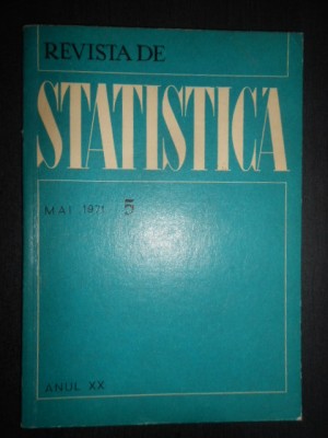 Revista de Statistica. Anul XX. Mai 1975 foto