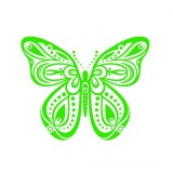 Sticker decorativ Fluture, Verde, 60 cm, 1158ST-6