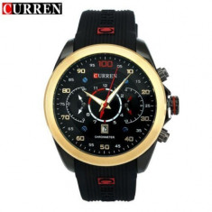 Ceas barbatesc Curren - Speed Master Golden Edition + cutie cadou foto