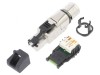 Mufă RJ45 Cat 6a cu Ecranare și Capacul de Protecție Aurit