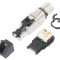 Mufă RJ45 Cat 6a cu Ecranare și Capacul de Protecție Aurit