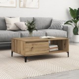 vidaXL Masă de cafea stejar artizanal 90 x 60 x 35 cm Lemn compozit
