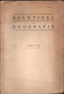 Buletinul Societatii de Geografie 1938 foto