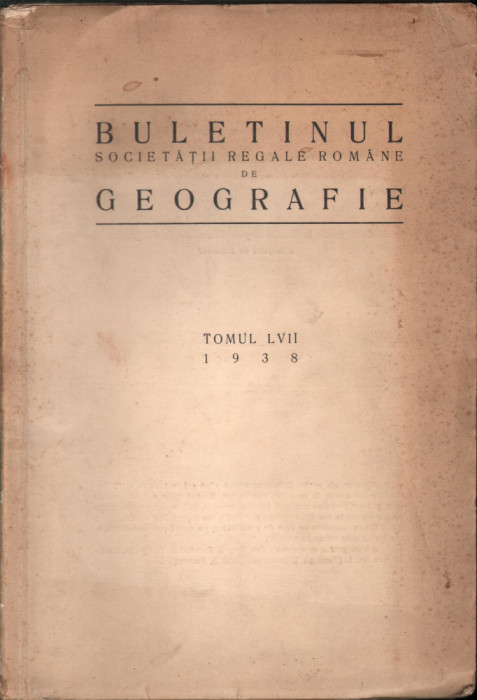 Buletinul Societatii de Geografie 1938