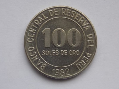100 SOLES DE ORO 1982 PERU foto