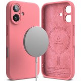 Husa pentru iphone 16 - ringke silicone magnetic magsafe - pink