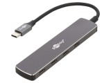 Hub USB Goobay 79160 USB-C x4, USB 3.2 5Gbps, soclu gri plat PnP