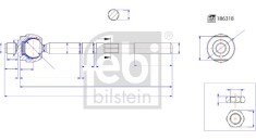 FEBI BILSTEIN 186318 Articulatie axiala cap de bara