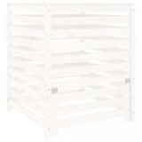 Cumpara ieftin Compostor, alb, 82,5x82,5x99,5 cm, lemn masiv de pin