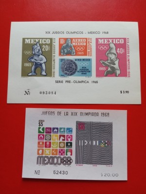 MEXIC, SPORT -= BLOCURI MNH IMPERF. foto
