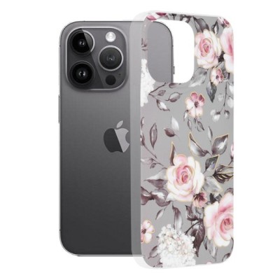 Husa pentru iPhone 14 Pro Max - Techsuit Marble Series - Bloom of Ruth Gray foto