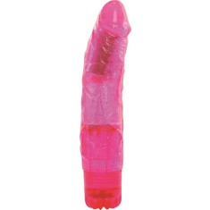 Vibrator Jammy Glitter, Multispeed, Roz, 20 cm