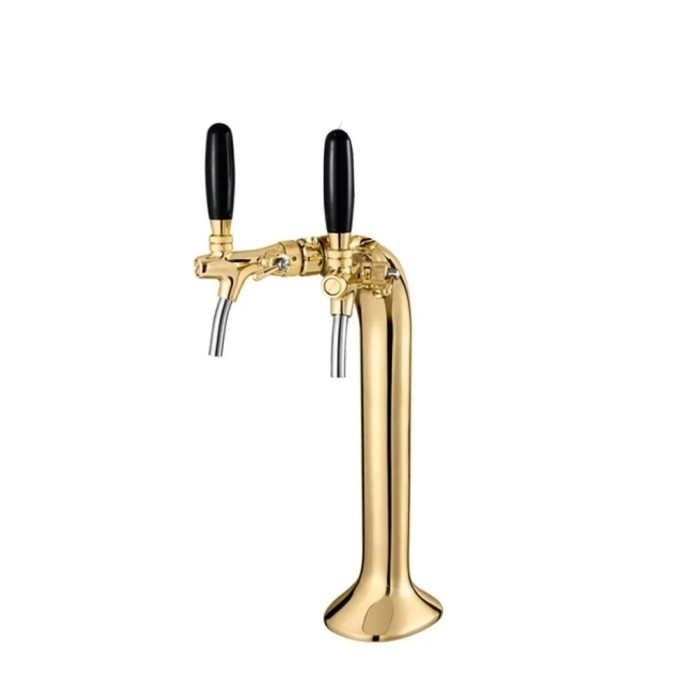 Schanks&auml;ule, Bierzapfs&auml;ule, Gold, 2-leitig, elegant