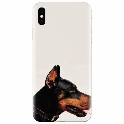 Husa silicon pentru Apple Iphone XS, Doberman foto