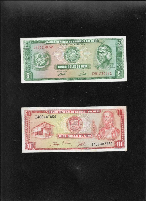 Set Peru 5 + 10 soles de oro