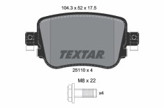 TEXTAR 2511003 Q+ set placute frana,frana disc