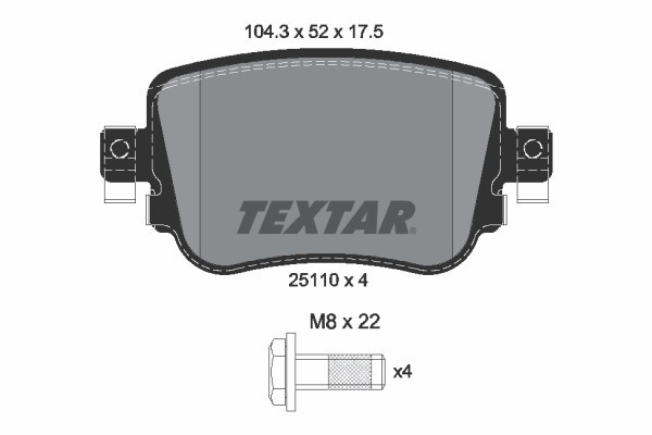 TEXTAR 2511003 Q+ set placute frana,frana disc