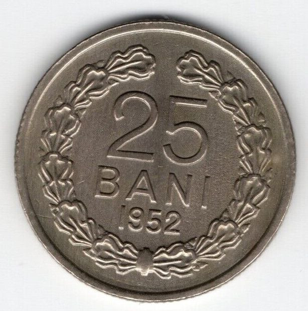 25 BANI 1952 . DETALII EXCELENTE.