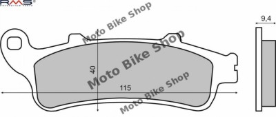 MBS Placute frana Honda Pantheon 4T 125-150 /CB /FJS /VFR /XL /GL, Cod Produs: 225100340RM foto