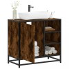 VidaXL Dulap pentru chiuvetă de baie stejar afumat 65x33x60 cm lemn 849286