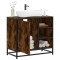 vidaXL Dulap pentru chiuvetă de baie stejar afumat 65x33x60 cm lemn 849286