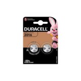 Set Baterii DURACELL CR2016 3V LITIU 20x1.6mm 2buc
