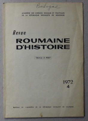 LE PRIVILEGE COMMERCIAL ACCORDE EN 1636 PAR G. RAKOCZ AUX MARCHANDS GRECS DE SIBIU par T. BODOGAE , 1972, DEDICATIE * foto