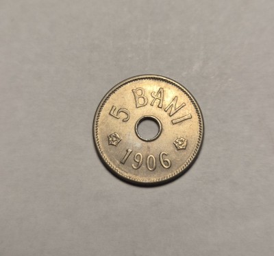 5 bani 1906 fara J Superba Piesa de Colectie foto