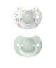 Suzetă fiziologică SX Pro din silicon, 2 buc 6-18 luni verde Dreams, Suavinex