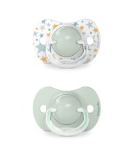 Suzeta fiziologica sx pro din silicon, 2 buc 6-18 luni verde dreams foto