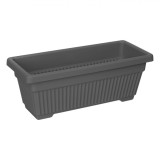Jardiniera Flori, Plastic, Antracit, Capacitate 9 l, 46x20x17 cm