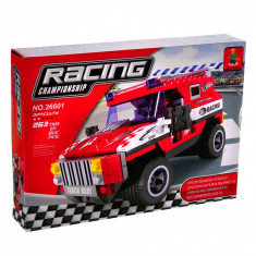 Set cuburi Lego, actual investing, model jeep de curse, 263 piese foto