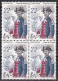 Spania 1986 - 200 de ani de la moartea lui Gaspar de Portola, Bloc de 4, MNH, Nestampilat