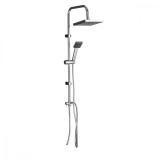 Set Dus Olca, Inox, ABS Cromat, Furtun 1.5m, Comutator Alama, Dus Fix 1.2m, Ajustabil, Design Modern