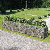 vidaXL Strat &icirc;nălțat gabion, 540 x 90 x 100 cm, oțel galvanizat 143554
