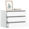 VidaXL Dulap colț cu sertare alb 80x41x58 cm lemn prelucrat